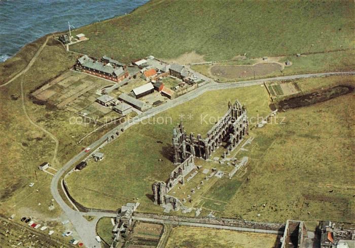 Whitby Abbey Yorkshire UK Whitby-Abbey Abteiruine Klosterruine Fliegeraufnahme K
