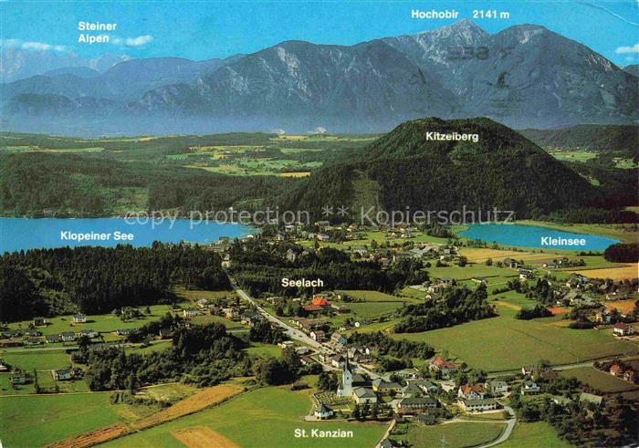 St Kanzian Klopeiner See Kaernten AT Klopeiner-See Kleinsee Seelach Hochobir Ste