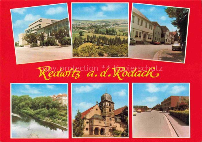 Redwitz Rodach Mehrbild Rathaus Rodach Fluss Panorama Ortsstrasse Hallenbad