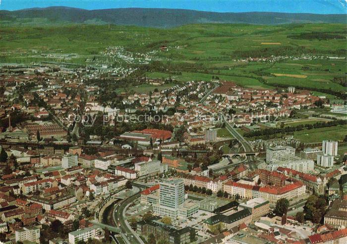 BAYREUTH Bayern Luftaufnahme Stadtpanorama Innenstadt Franken