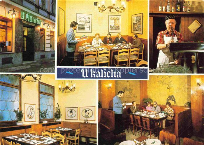 PRAHA Prag Prahy Prague U-kalicha Restaurace Na-bojišti Innenraum Gaststube Kell