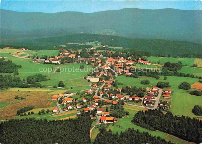 Freyung Freyung-Grafenau Bayern Luftbild Dorf Wiesen Wald Berge Haeuser Strasse