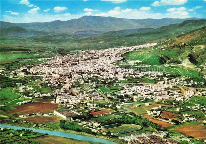 Tetouan Tetuan Maroc Luftbild Stadt Fluss Berge Felder Wohnviertel Tal