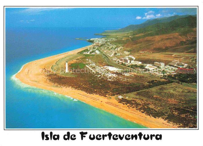 Playa de Jandia Playa-de-Jandía Strand Leuchtturm Hotels Duenen Atlantik Luftbil