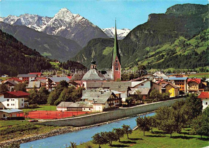 Zell am Ziller Zillertal Tirol AT Tristner Ingent Zillertal Kirche Fluss Tennisp