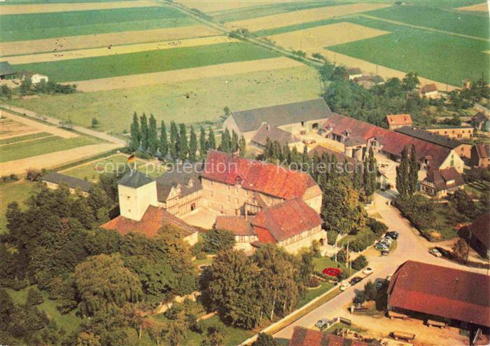 Warberg Helmstedt Burg-Warberg Schloss Bundeslehranstalt Luftaufnahme Felder Fac