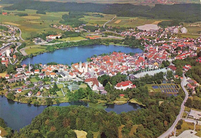 Bad Waldsee Luftaufnahme See Altstadt Moorheilbad Kirche Oberschwaben Schloss