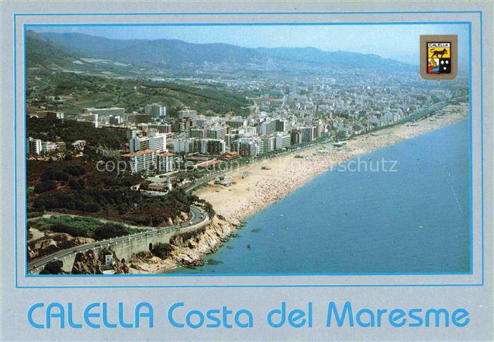 CALELLA el Maresme ES Costa-del-Maresme Strand Meer Hotels Kueste Fliegeraufnahm