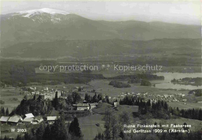 Finkenstein (Ruine) Faaker See Kaernten AT Ruine-Finkenstein Faakersee Gerlitzen