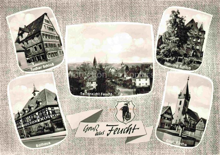 Feucht Nuernberger Land Bayern Tucher-Schloss Plinzing-Schloss Rathaus Evangelis