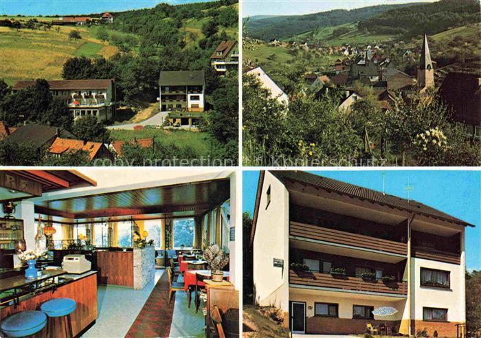 Mespelbrunn Haus-Talblick Pension Spessart Hessenthal Dorfkirche Gaststube Balko