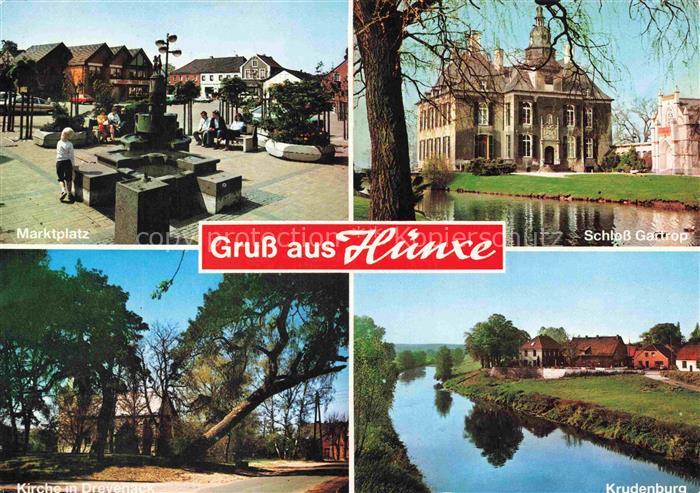Huenxe WESEL NRW Marktplatz Schloss-Gartrop Kirche-Drevenack Krudenburg Fluss
