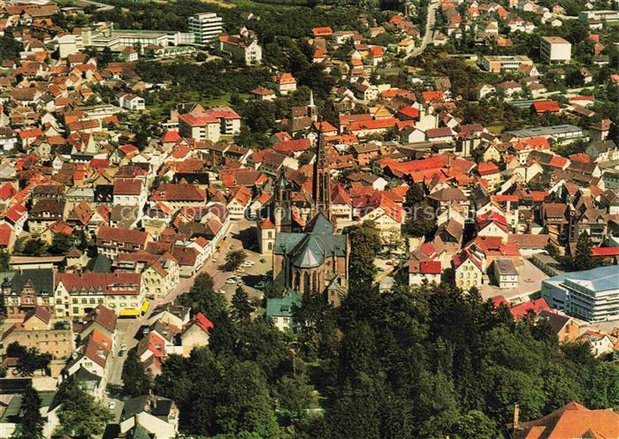 Buehl Baden Luftbild Stadtansicht Stiftskirche Altstadt Dachlandschaft