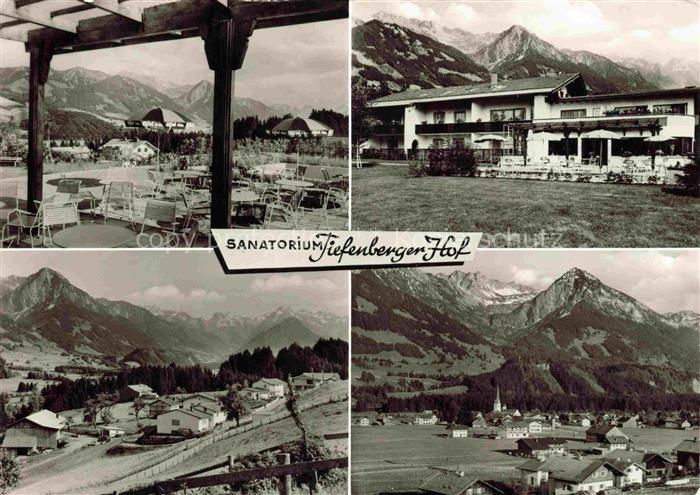Tiefenberg Ofterschwang Sonthofen Sanatorium-Tiefenberger-Hof Terrasse Bergpanor