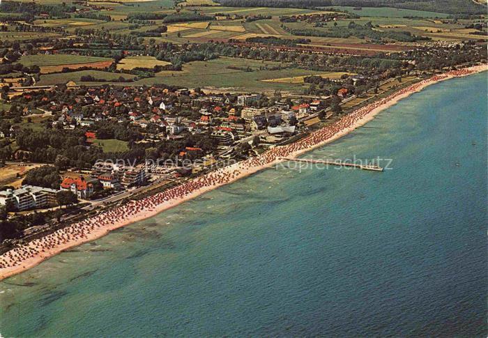 SCHARBEUTZ Ostseebad Schleswig-Holstein Strand Luftbild Ostsee Strandkoerbe Seeb