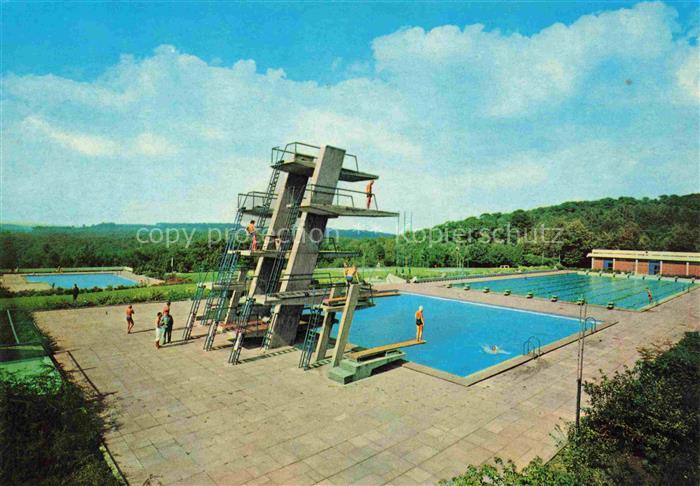 SAARBRueCKEN Saarland Tornbad Freibad Sprungturm Schwimmbecken Schwimmbad Badega