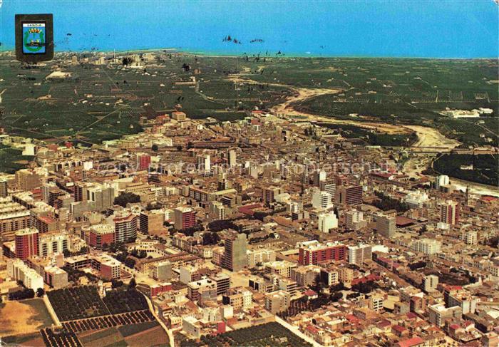 Gandia Costa del Azahar Valenciana ES Vista-aérea Luftbild Stadtansicht Mittelme