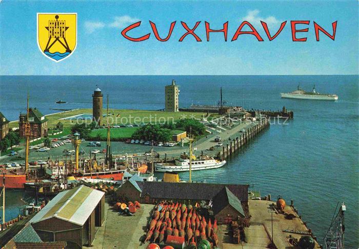 CUXHAVEN Nordseebad Alte-Liebe Hafen Leuchtturm Nordsee Fischereihafen Schiff Pi