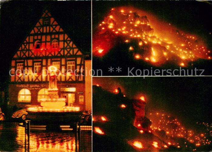 Pottenstein Oberfranken Illumination bei Anbetungsbeschluss Drei Koenig