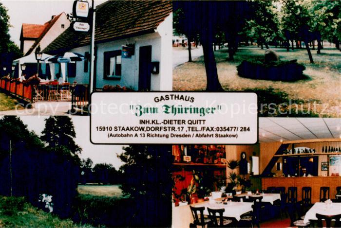 Staakow Beeskow Gasthaus Zum Thueringer Park Gaststube