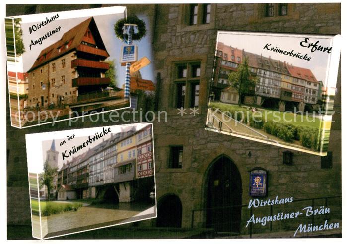 ERFURT  CITY Wirtshaus Augustiner Braeu Muenchen Kraemerbruecke