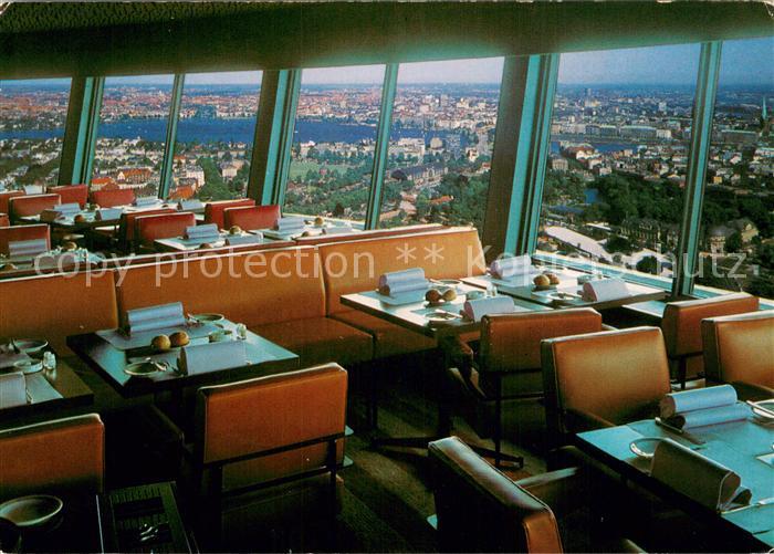 HAMBURG  CITY Drehbares Restaurant im Fernsehturm mit Blick auf Stadt und Alster