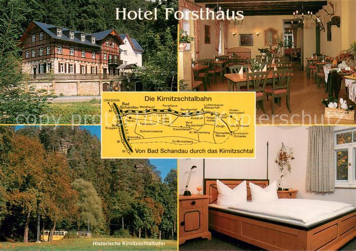 Bad Schandau Hotel Forsthaus Gaststube Zimmer Kirnitzschtalbahn