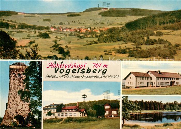 Vogelsberg Rhoen Panorama Hoherodskopf Taufstein VHC Clubhaeuser Jugendherberge