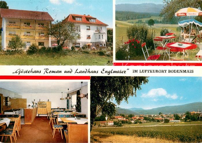 Bodenmais Gaestehaus Roman und Landhaus Englmaier Gaststube Terrasse Panorama