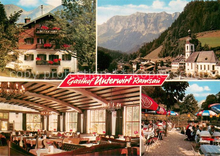 Ramsau Berchtesgaden Gasthof Cafe Unterwirt Gastraeume Terrasse
