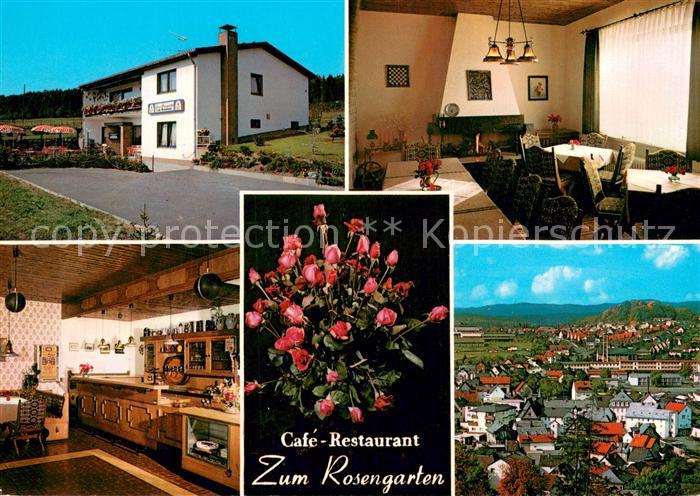Gladenbach Hessen Cafe Restaurant Zum Rosengarten Gastraeume Panorama