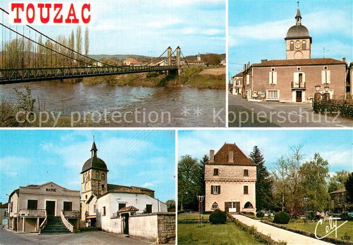 Touzac 16 Charente Le Pont La rue principale La Mairie et l’Eglise La source Ble