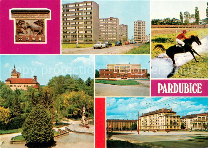 Pardubice Pardubitz CZ parnstejnsky relief Plabiny Z Velke Pardubicke Zamek Mest