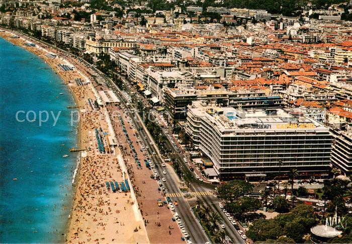 Nice 06 Hotel Meridien Casino Ruhl et la Promenade des Anglais Fliegeraufnahme
