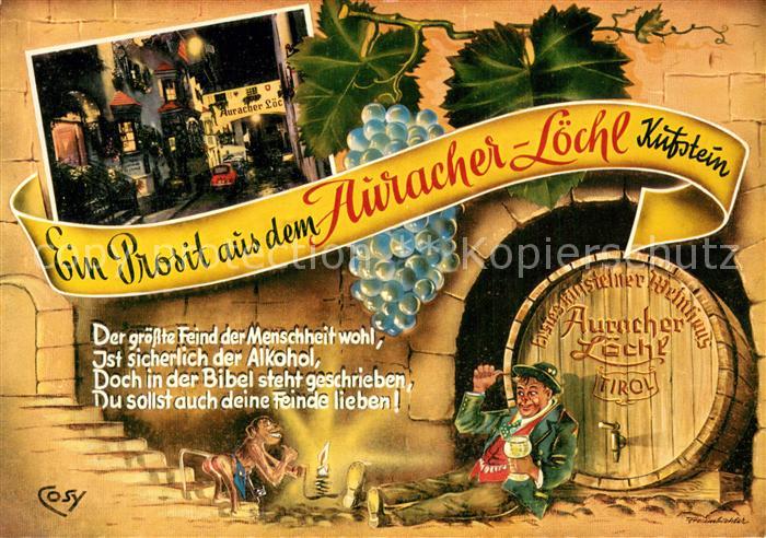 Kufstein Tirol Auracher Loechl Roemerhofgasse Karikatur