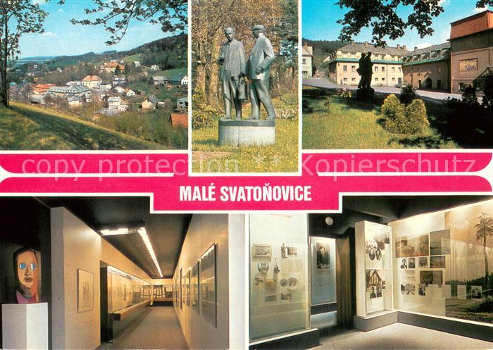 Male Svatonovice Klein Schwadowitz obec a letovisko Na namesti v rodnem dome Kar