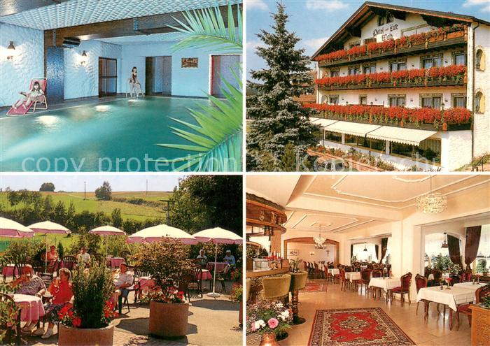 Luetzenhardt Kurhotel Walz Hallenbad Freiterrasse Speiseraum Bar