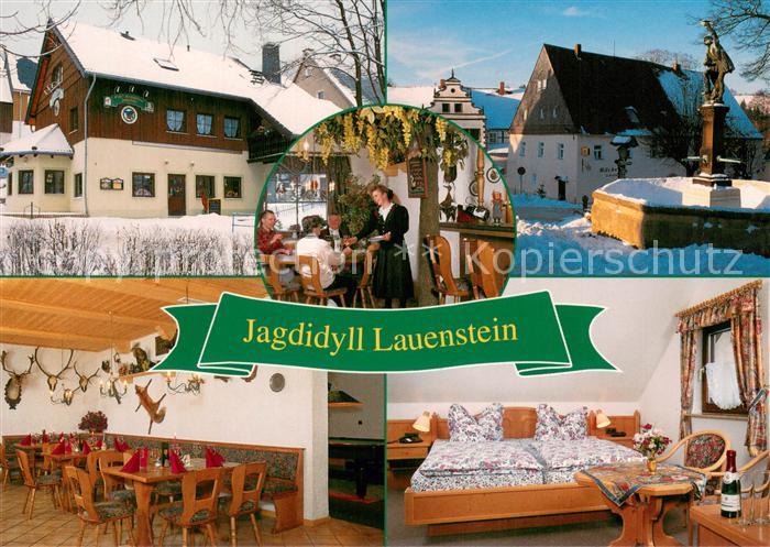 Lauenstein Erzgebirge Cafe Restaurant Jagdidyll Gastraeume Brunnen Zimmer