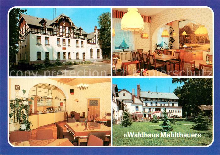 Mehltheuer Vogtland Reichsbahnferienheim Waldhaus Speiseraum Gaststaette Garten