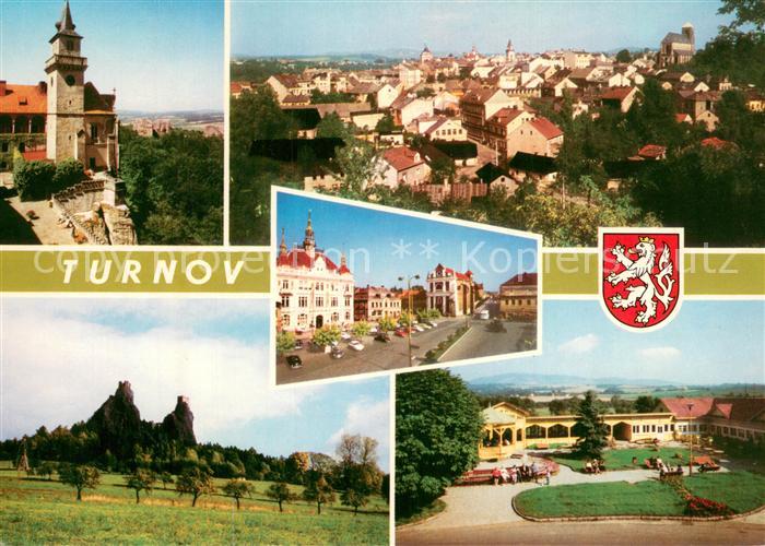 Turnov CZ Zamek Hruba Skala Turnov celkovy pohled Namesti Trosky Sedmihorky
