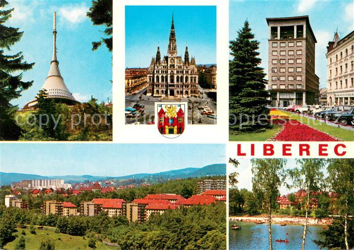 Liberec Reichenberg Jested Radnice Kavarna Nisa Sidliste Kraluv haj Koupaliste