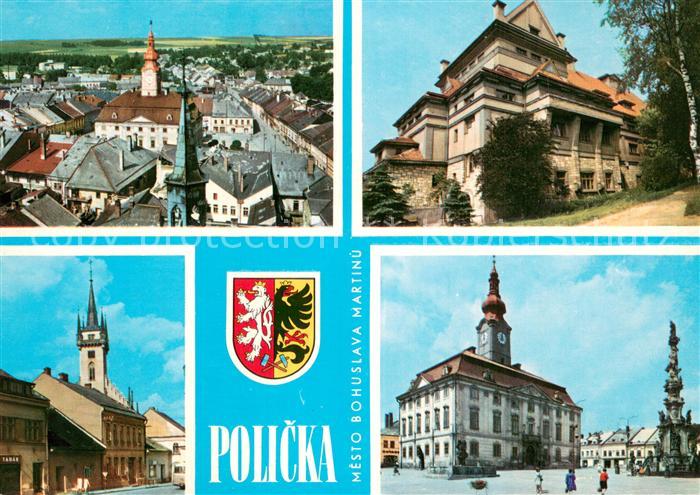 Policka Panorama Divadlo Riegrova ul Namesti s radnici