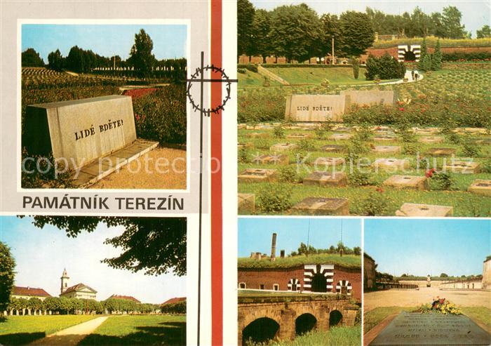Terezin Theresienstadt CZ Lide Bdete Teilansichten