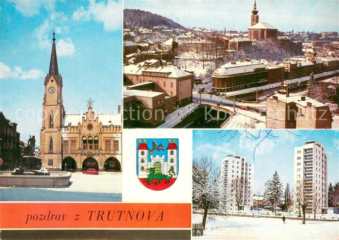 Trutnov Radnice na namesti Celkovy pohled Konevovo nabrezi