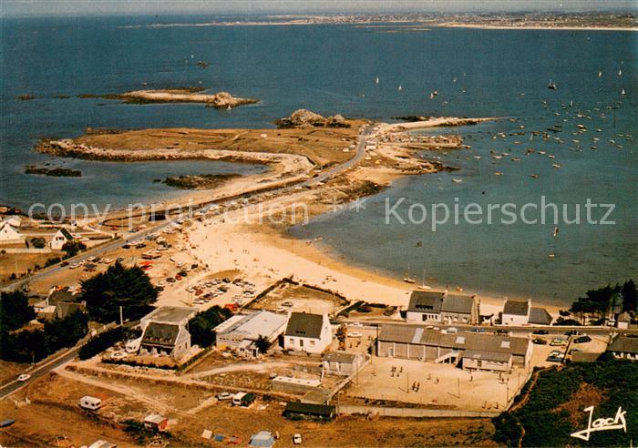 Plouguerneau Le port et la plage St Michel Vue aerie