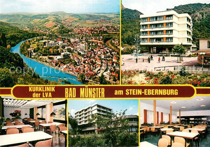 Bad Muenster Stein Ebernburg Kurklinik der LVA Speisesaal Stadtpanorama