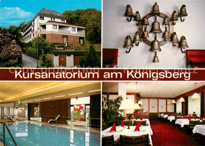 Bad Pyrmont Kursanatorium am Koenigsberg Restaurant Hallenbad