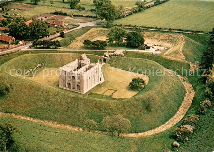 Norfolk Broads Castle Rising Castle Air view