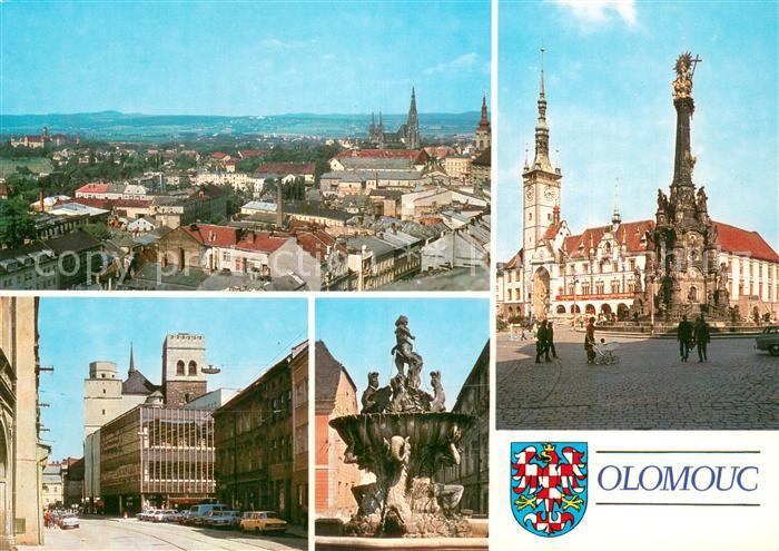 Olomouc Olmuetz CZ Celkovy pohled Namesti Miru Obchodni dum Prior na tride 8 kve
