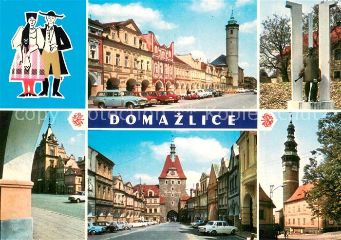 Domazlice CZ Teilansichten Stadttor Turm